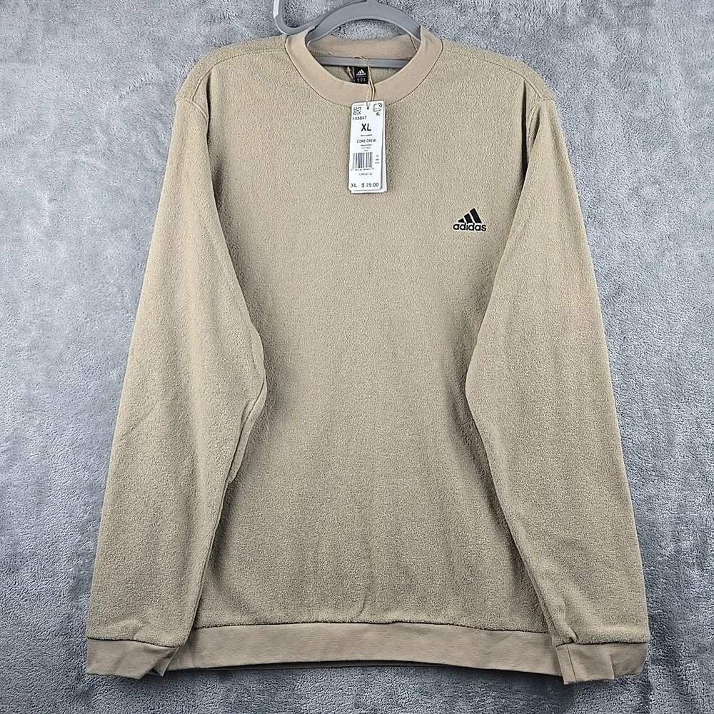 Adidas‎ Core Crew Golf Sweater Mens Size XL Brown Crewneck Pullover Soft NWT
